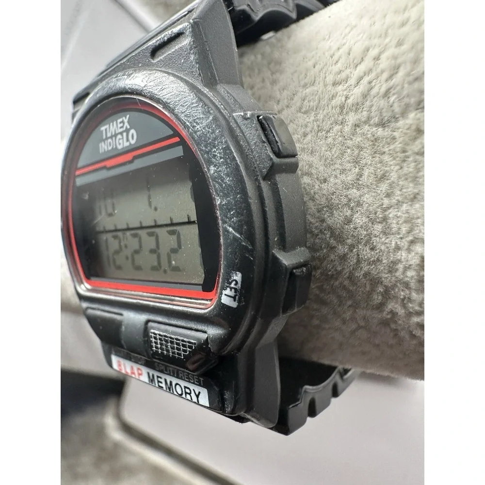 Timex 737-A Watch New‎ Battery Indiglo 8 Lap Triathlon 36MM 8.5